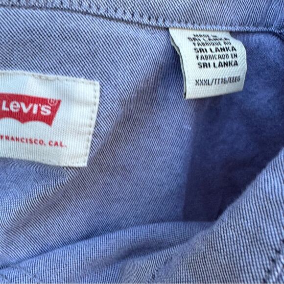 Levi's 50th Super Bowl Button Down Blue Shirt Men's Size XXXL - Picture 9 of 12